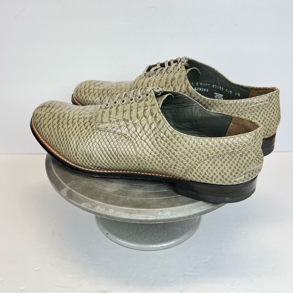 Stacy Adams Size 14D Men's Shoe Madison‎ Anaconda Print Leather Grey - Picture 4 of 11